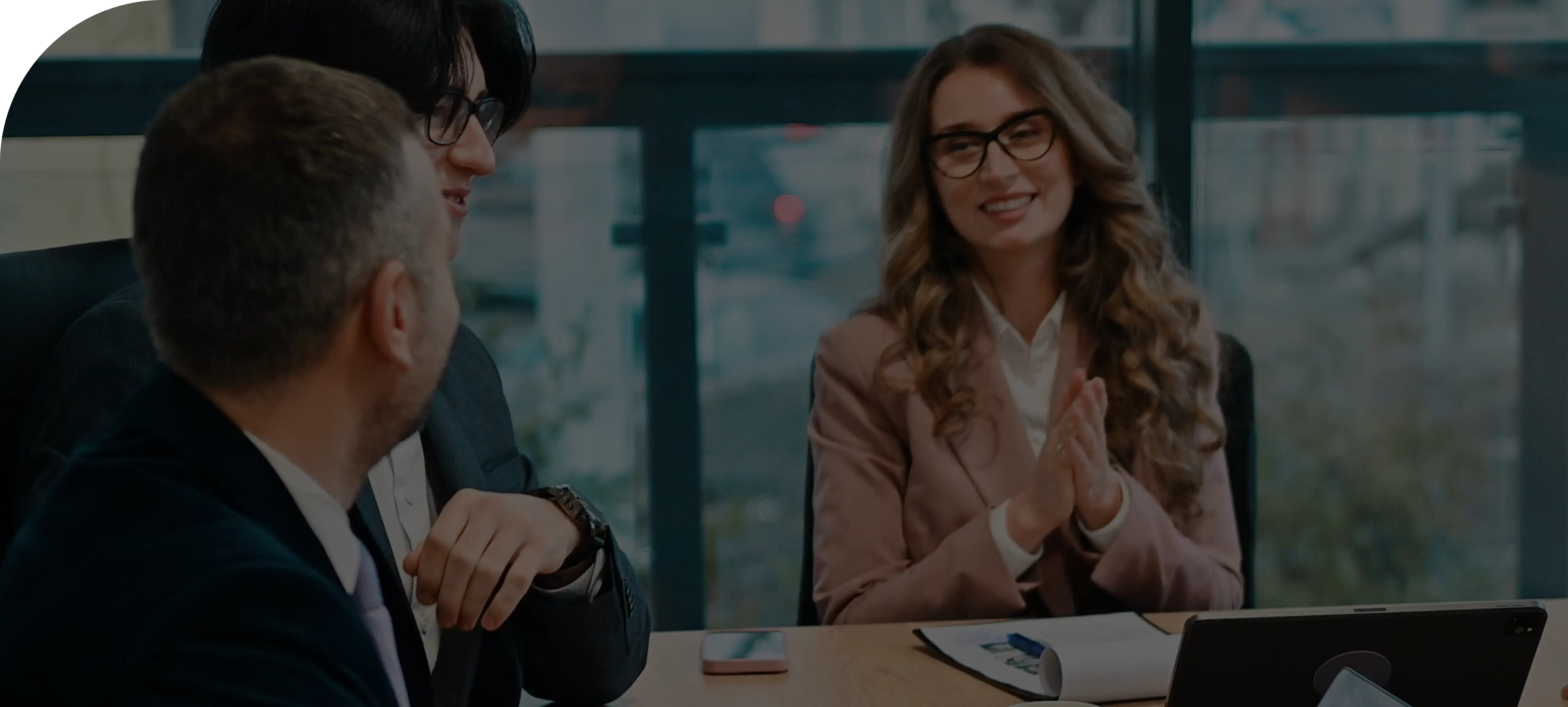 City skyline with modern buildings